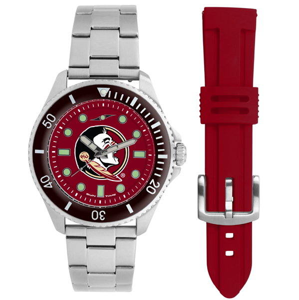 Red Louisville Cardinals Competitor Steel AnoChrome Watch